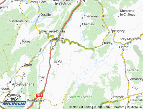 Carte MICHELIN Goux-sous-Landet - ViaMichelin