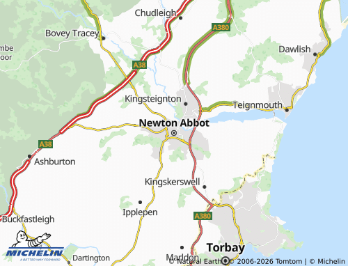 Carte MICHELIN Newton Abbot - ViaMichelin