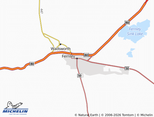 Kaart MICHELIN Fernley - ViaMichelin