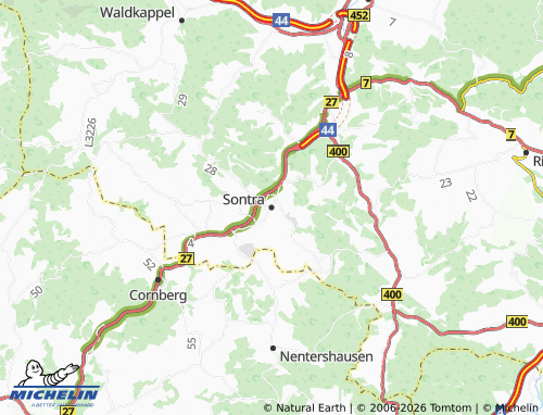 MICHELIN Sontra map - ViaMichelin