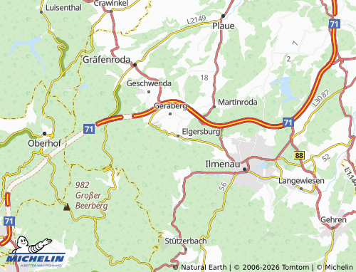 Mappa MICHELIN Elgersburg - ViaMichelin