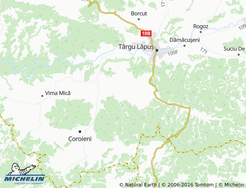 MICHELIN Fântânele map - ViaMichelin