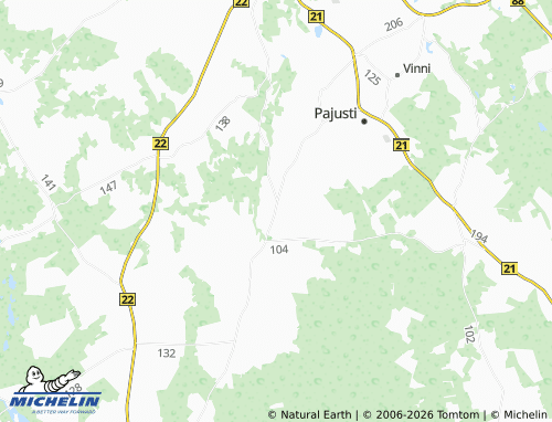 MICHELIN Koeravere map - ViaMichelin