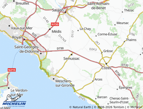 Mapa MICHELIN Semussac - ViaMichelin