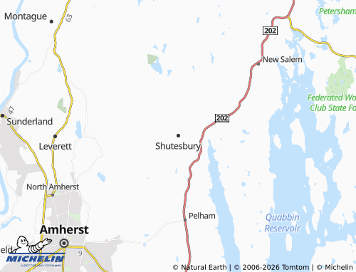 Carte MICHELIN Shutesbury - ViaMichelin