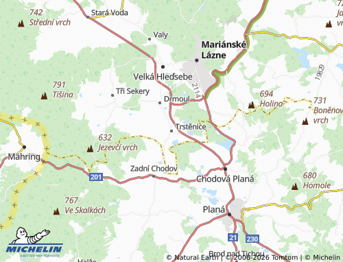 Mappa MICHELIN Trstěnice - ViaMichelin