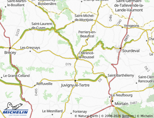MICHELIN Chérencé-le-Roussel map - ViaMichelin