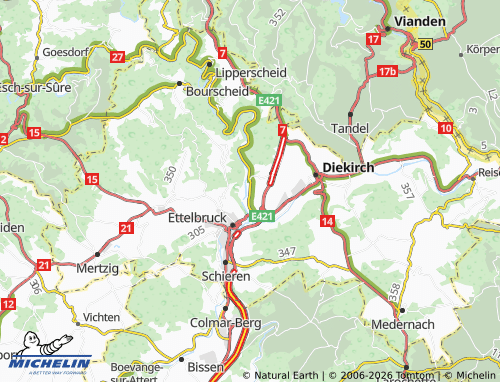 Mappa MICHELIN Erpeldange-sur-Sûre - ViaMichelin