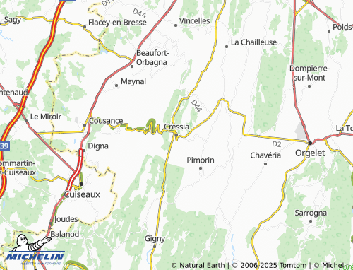 MICHELIN Cressia map - ViaMichelin