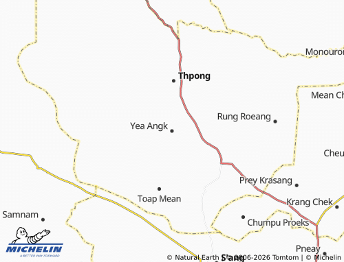 Mappa MICHELIN Yea Angk - ViaMichelin