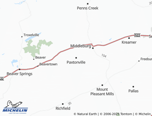 MICHELIN Paxtonville map - ViaMichelin