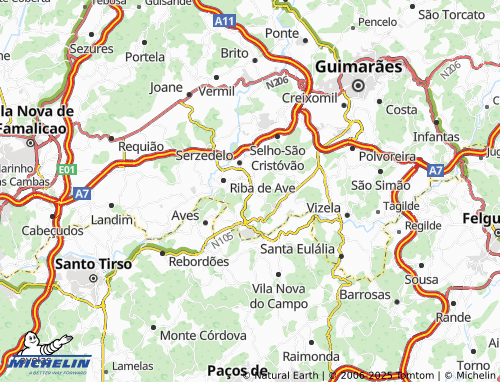 MICHELIN-Landkarte Guardizela - ViaMichelin