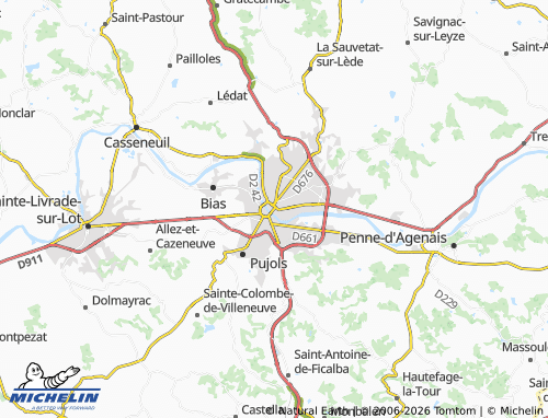 Carte MICHELIN Villeneuve-sur-Lot - ViaMichelin