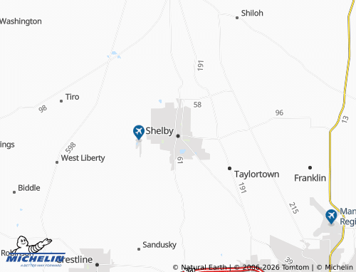 Carte MICHELIN Shelby - ViaMichelin