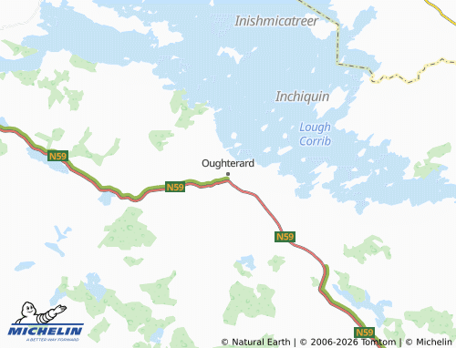 Kaart MICHELIN Oughterard - ViaMichelin