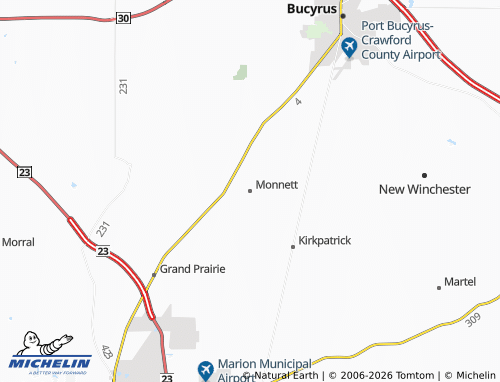 Mapa MICHELIN Monnett - ViaMichelin