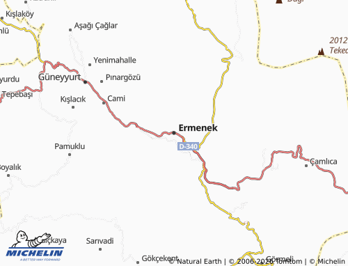 MICHELIN Ermenek map - ViaMichelin