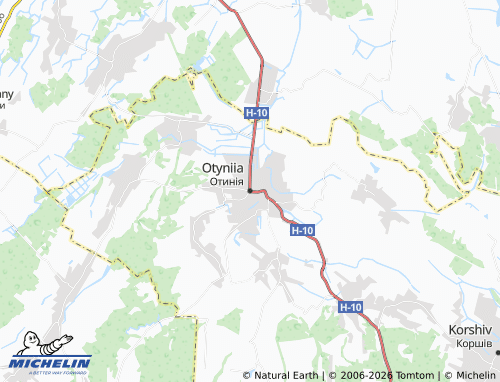 MICHELIN Otyniia map - ViaMichelin