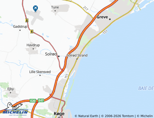 Mappa MICHELIN Solrød Strand - ViaMichelin