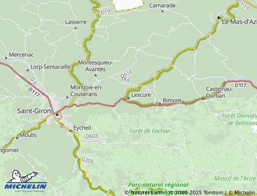 MICHELIN Lescure map - ViaMichelin