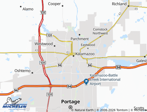 Mappa MICHELIN Kalamazoo - ViaMichelin