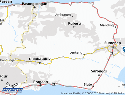 MICHELIN-Landkarte Gadu Timur - ViaMichelin