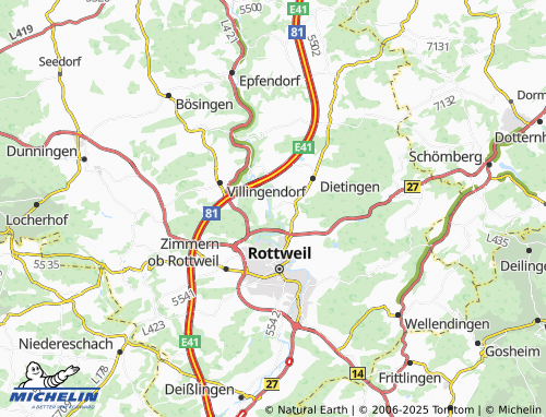 MICHELIN-Landkarte Tierstein - ViaMichelin