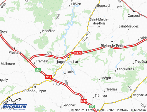 Carte MICHELIN Lescoët-Jugon - ViaMichelin