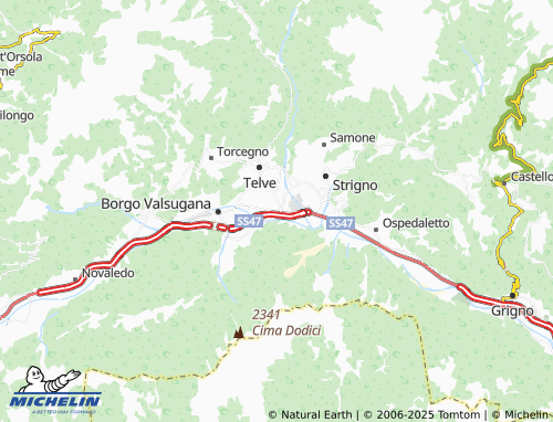 MICHELIN Castelnuovo map - ViaMichelin