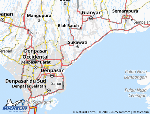 MICHELIN Ketewel map - ViaMichelin