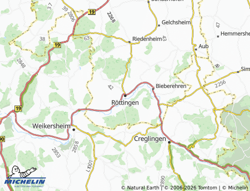 Mapa MICHELIN Röttingen - ViaMichelin