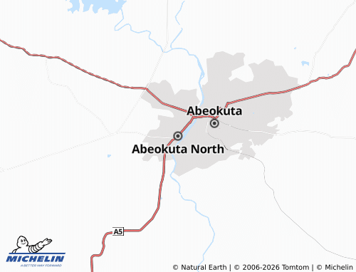 Carte MICHELIN Abeokuta North - ViaMichelin