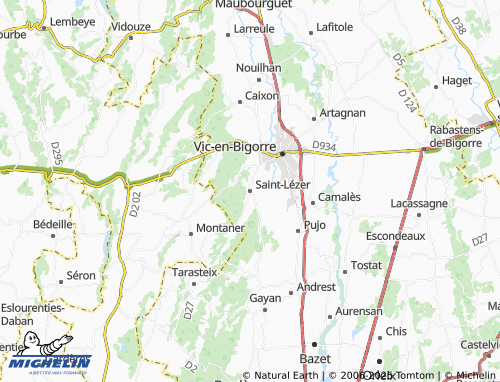 MICHELIN Saint-Lézer map - ViaMichelin