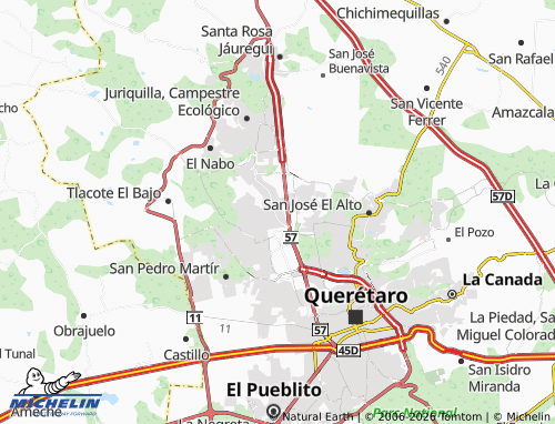 MICHELIN Privada Jurica map - ViaMichelin