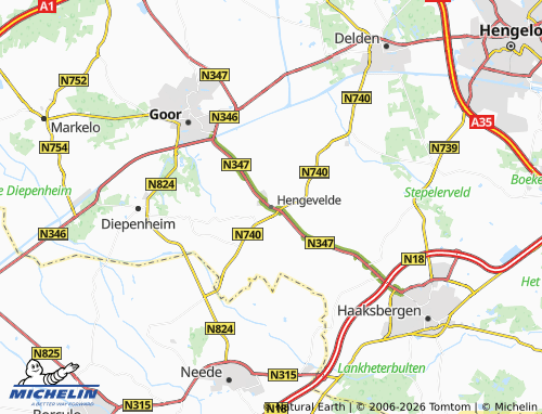 Carte MICHELIN Hengevelde - ViaMichelin