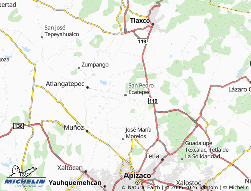 Mapa MICHELIN San Pedro Ecatepec - ViaMichelin