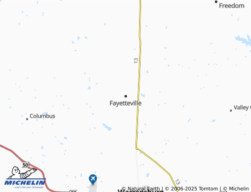 MICHELIN Fayetteville map - ViaMichelin