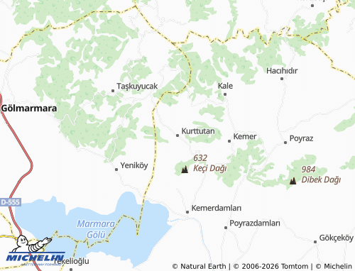 MICHELIN Kurttutan map - ViaMichelin