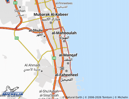 MICHELIN-Landkarte Abu Haleefah - ViaMichelin