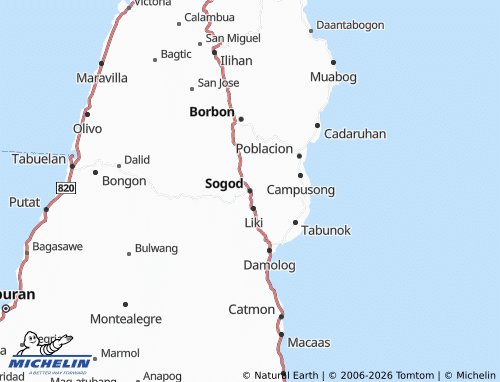MICHELIN Sogod map - ViaMichelin
