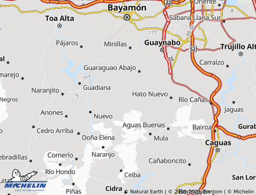 Mappa MICHELIN Guaraguao Arriba - ViaMichelin