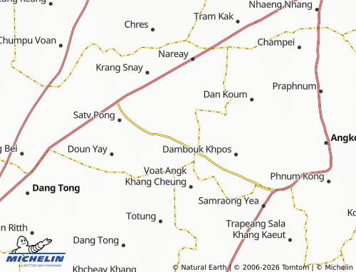 Mapa MICHELIN Krang Sbov - ViaMichelin