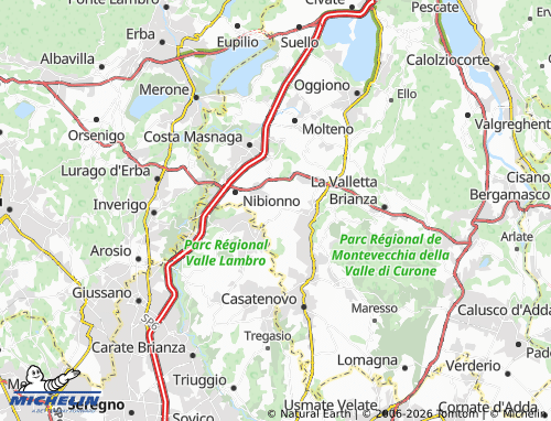 MICHELIN Cassago Brianza map - ViaMichelin