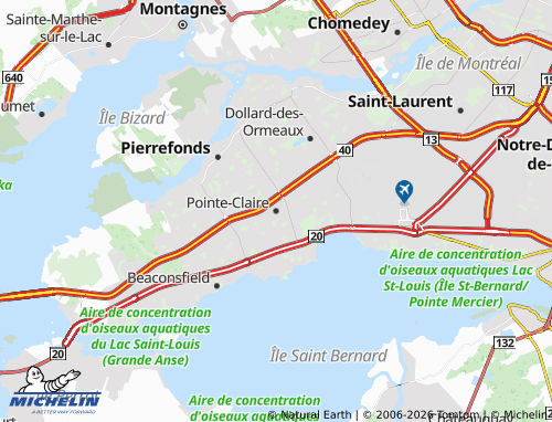 Mappa MICHELIN Pointe-Claire - ViaMichelin