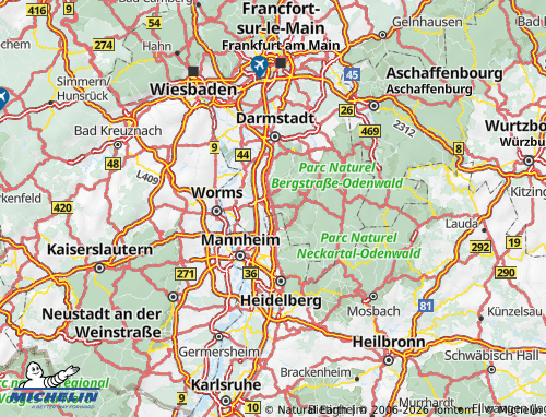 MICHELIN Bergstraße map - ViaMichelin
