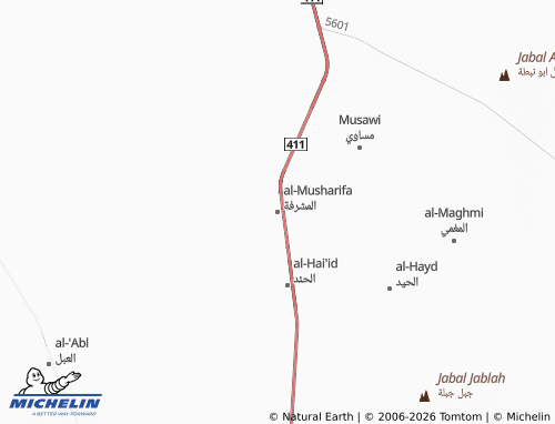 Kaart MICHELIN al-Musharifa - ViaMichelin