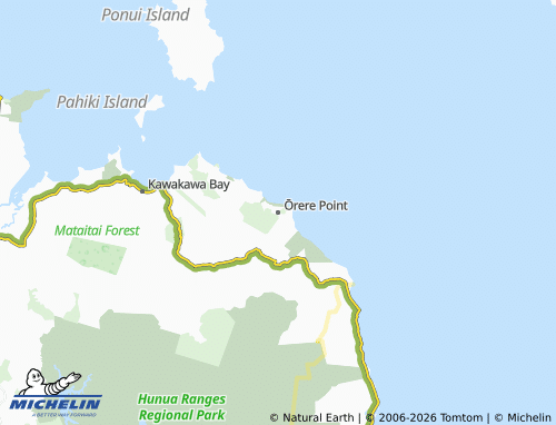 Mapa MICHELIN Ōrere Point - ViaMichelin