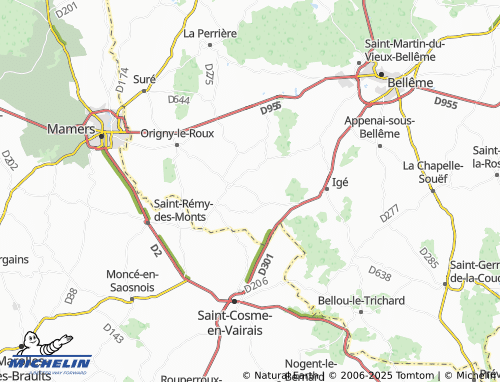 Carte MICHELIN Le Tertre - ViaMichelin