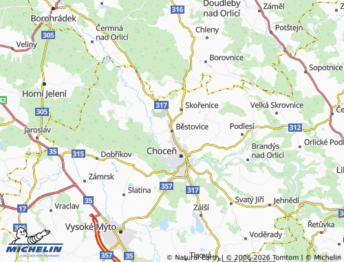 Mappa MICHELIN Běstovice - ViaMichelin