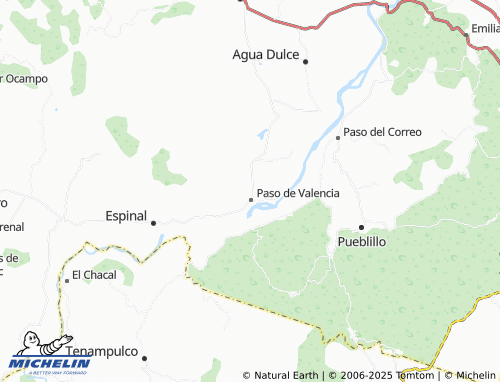 Mapa MICHELIN Emiliano Zapata, Paso de Valencia - ViaMichelin